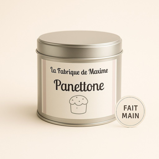 Bougie artisanale parfumée Panettone – 150gr