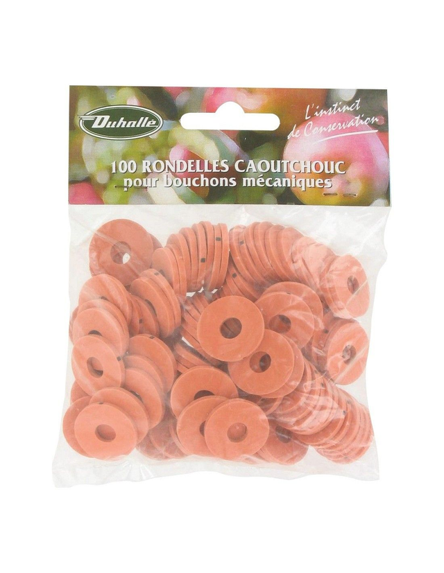 Rondelles en caoutchouc pour Bouchons Mécaniques – Sachet de 100