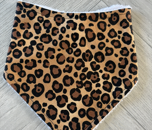Leopard Print Bamboo Dribble Bib