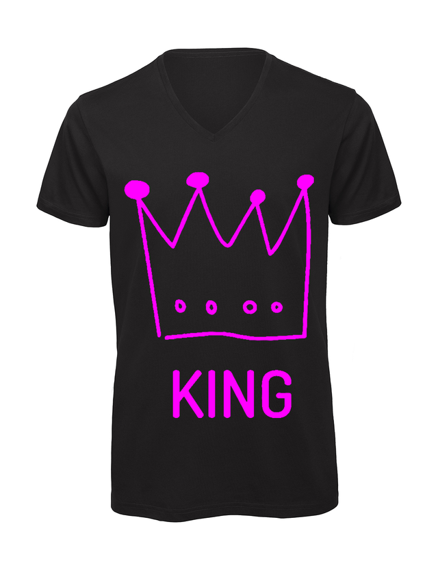 T-shirt homme col v &quot;king&quot;