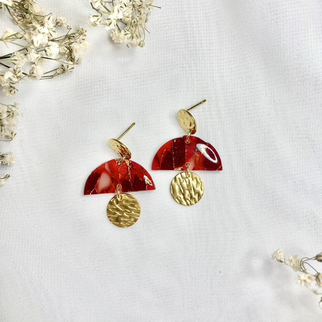 Coloris rubis - Boucles Eloane