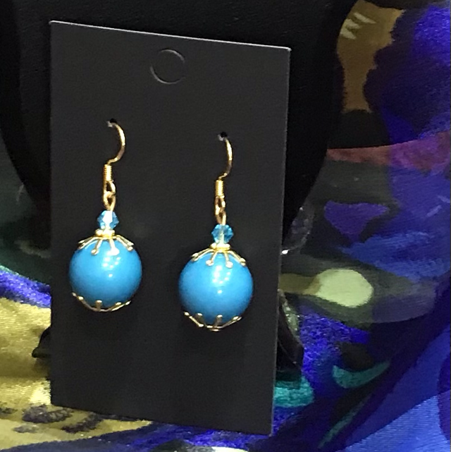 Blue Dangling Earrings - BLDE30