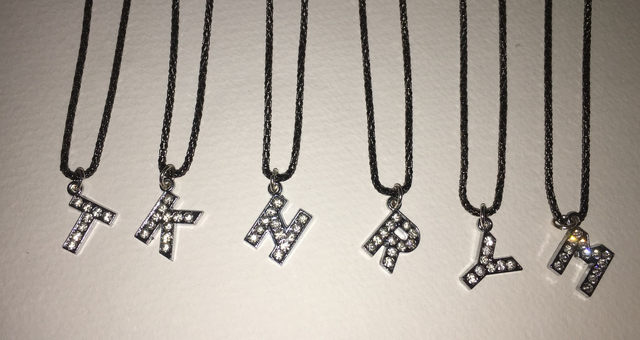 Crystal Letter necklace