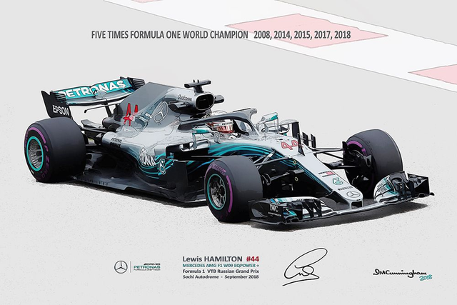 C181005 Mercedes AMG F1 W09 EQ Power + Hamilton #44 RussianGP 2018