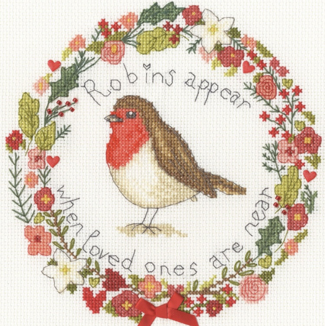  “Loved Ones Are Near” cross stitch kit PLUS a “Loved Ones Are Near” needle minder by Bothy Threads.