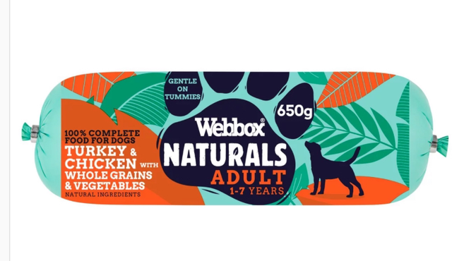 Webbox naturals adult chub rolls 650g