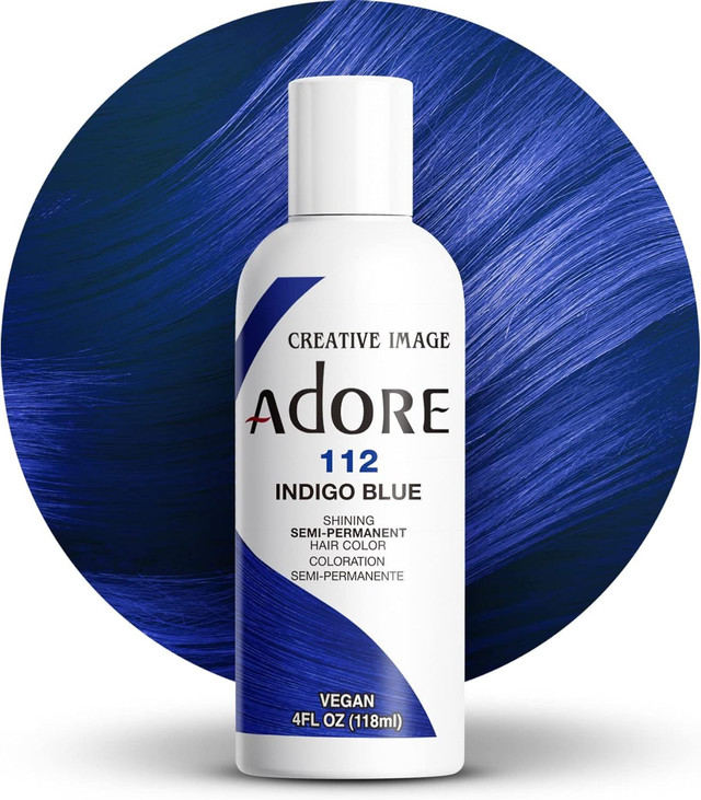 Adore Shining Semi Permanent Hair Colour 118 ml (112 Indigo Blue)