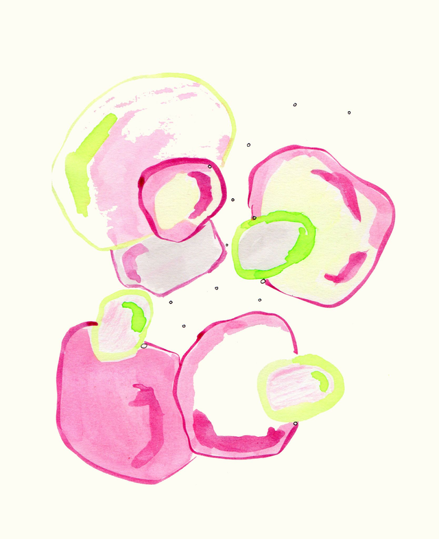 Encre et aquarelle originale et unique pour le livre « Les comptines du week-end ». Titre : Mollusque par essence