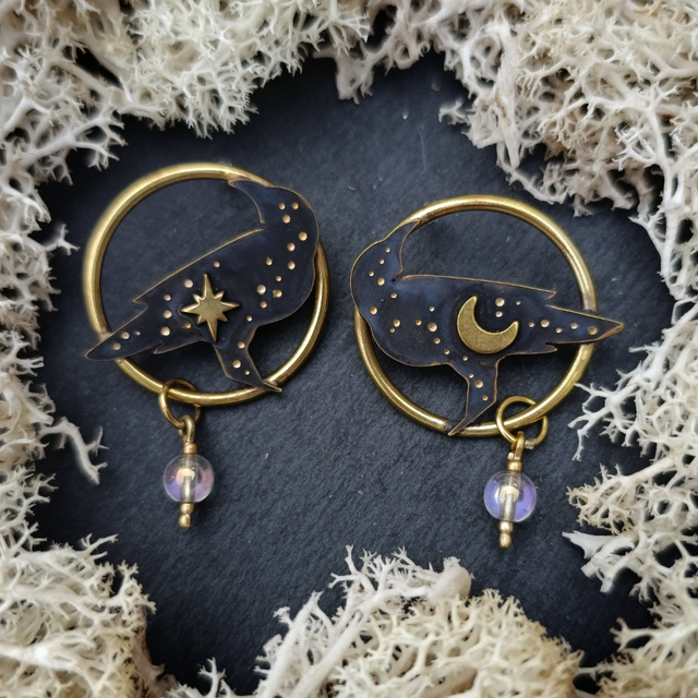 ONIRISMES - Boucles d'oreilles "Morrigan" (Version 1)