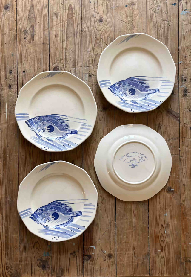 Assiettes Mathurin Méheut pour Prunier