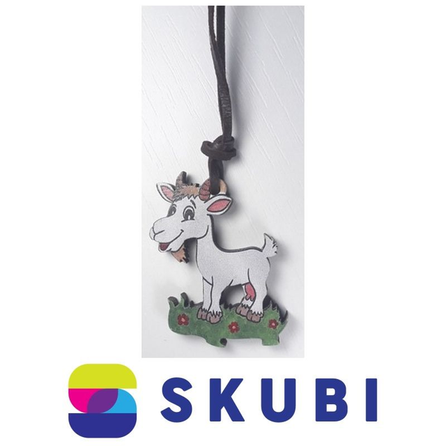 Přívěsek dřevěný - na krk - koza