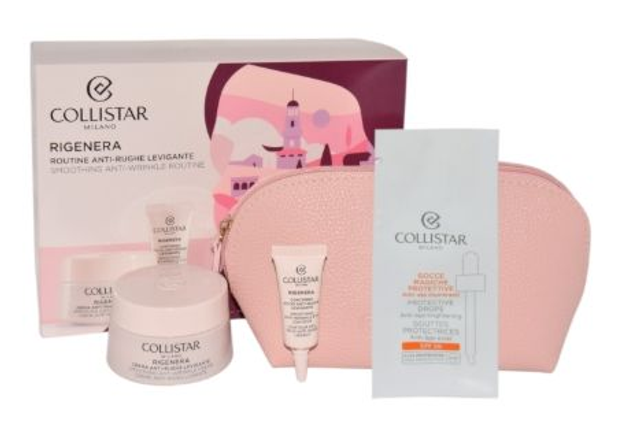 Zestaw Collistar Anti Wrinkle Smoothing Cream 50ml + Anti Wrinkle Smoothing Eye Contour 5ml + Protective Magic Drops Sachet + Cosmetics Bag