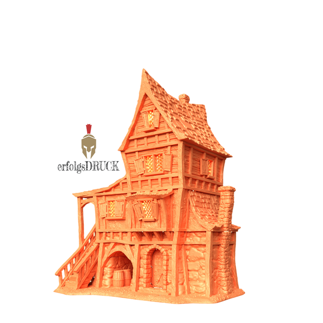 Altes bürgerliches Haus | 28mm Tabletop RPG Miniatur | 3D Druck | Gebäude Terrain | Pathfinder Dungeons and Dragons D&D Wargaming