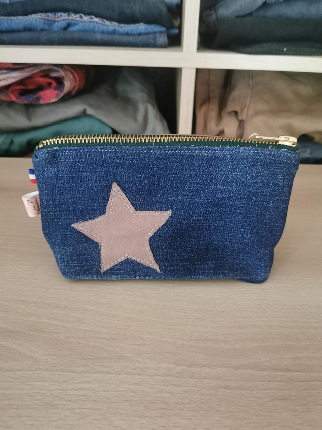 Trousse en tissu recyclé  - 2 étoiles 