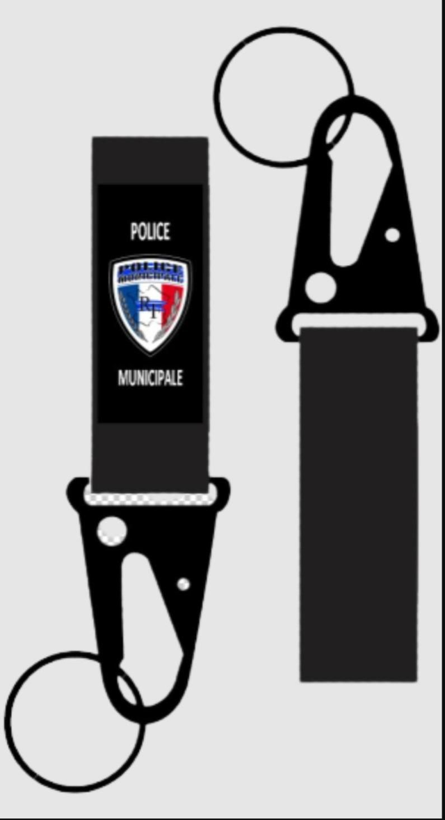 Porte-clés cordura brodé logo PM 