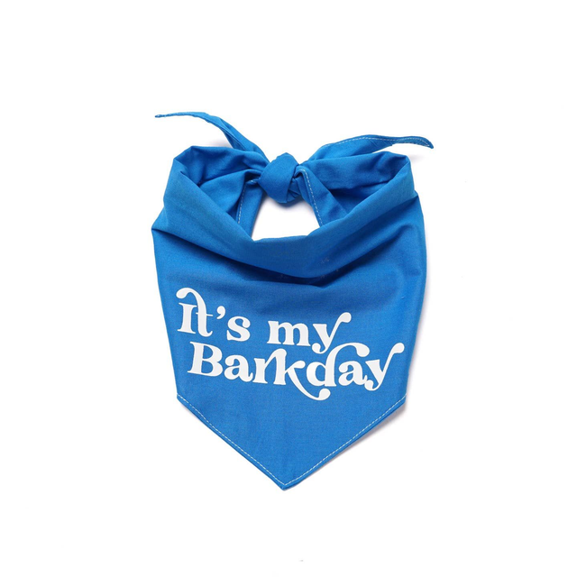 The Paws - Barkday Blue Birthday Dog Bandana