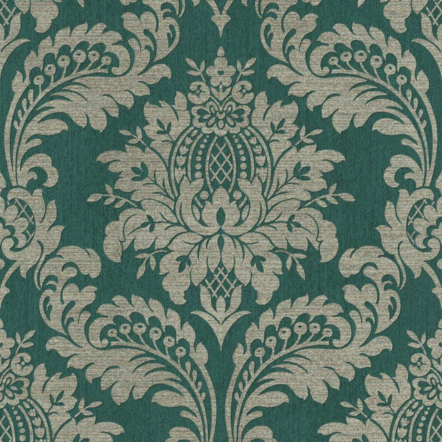 Archive Damask - Teal &amp; Gold