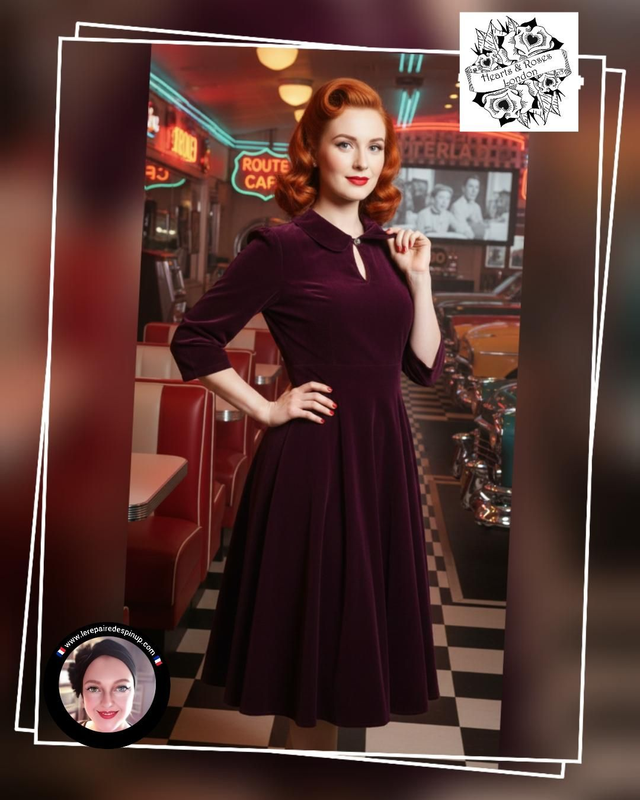 Robe Hearts &amp; Roses Glamouros Velvet Tea T46