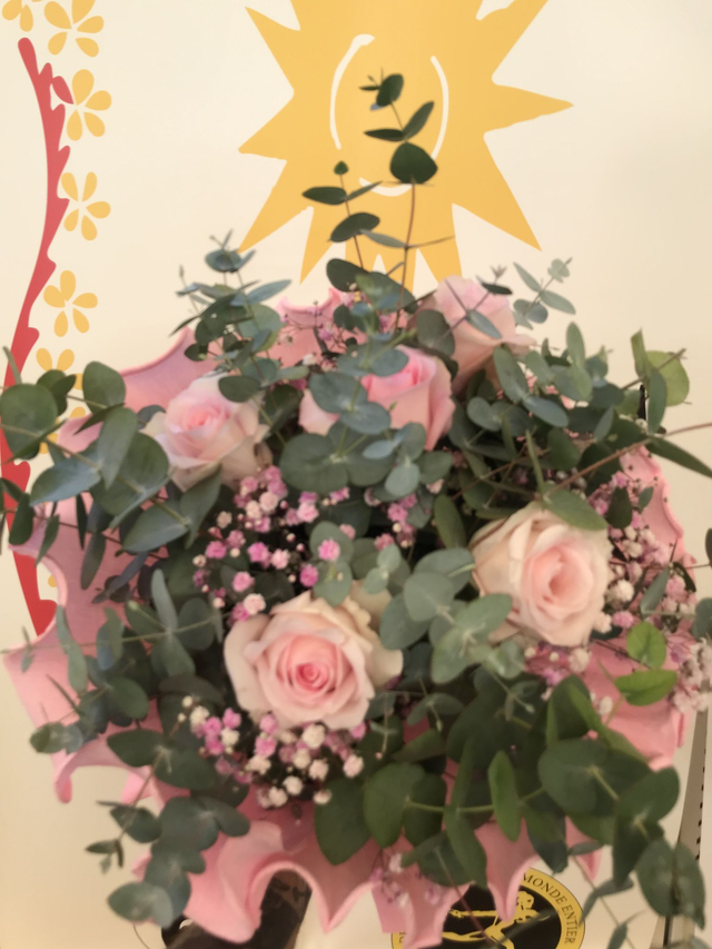 BOUQUET ROSES 60cm ROSA