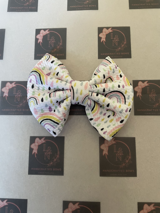 Rainbows &amp; Raindrops Bow