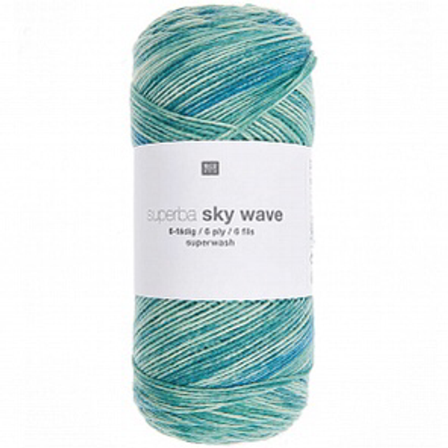 Rico Superba Skywave 6 Ply Sock Yarn