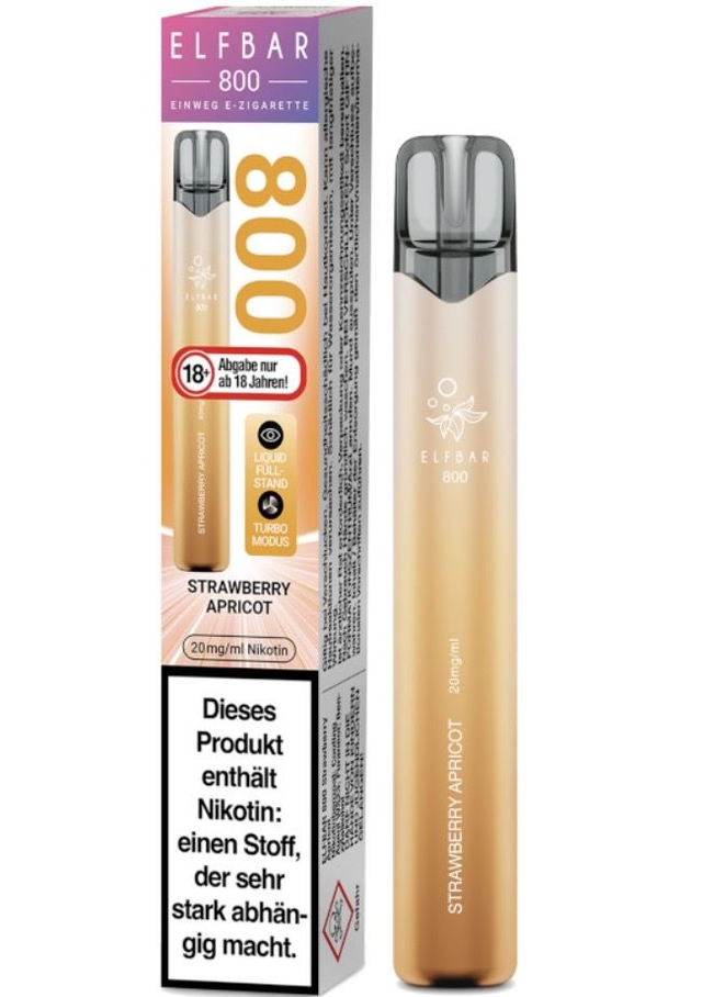 ELFBAR 800 Einweg E-Zigarette – Strawberry Apricot | 20 mg