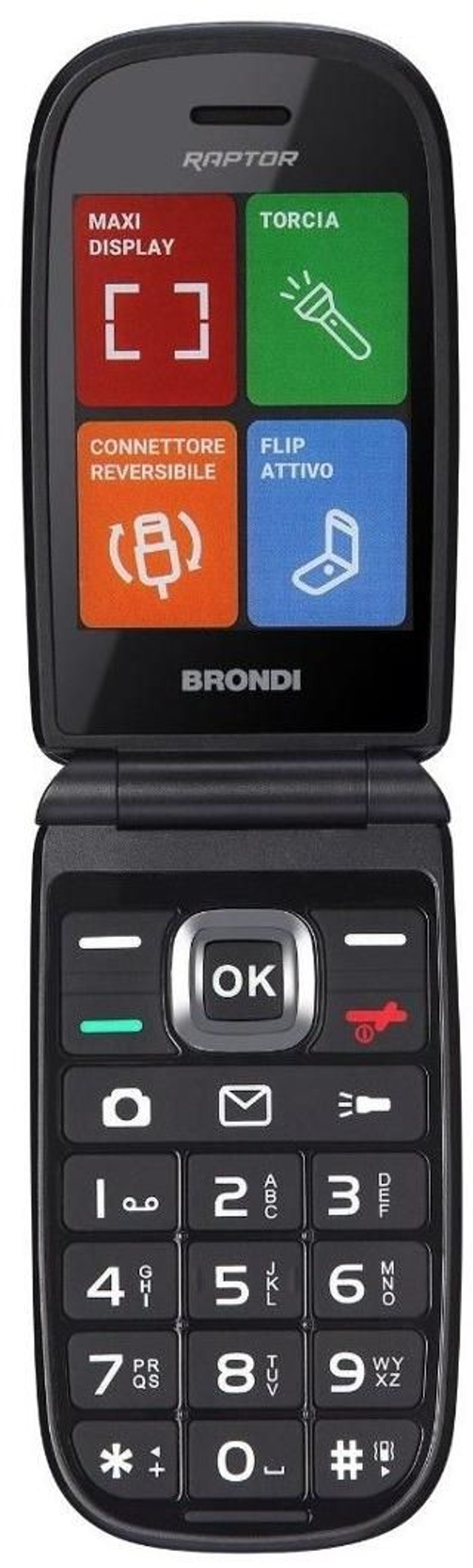 Brondi Raptor Black Metal Dual Sim - (Garanzia Italia - No Brand)
