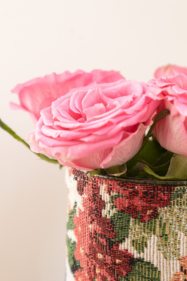 Vase - tissu vintage