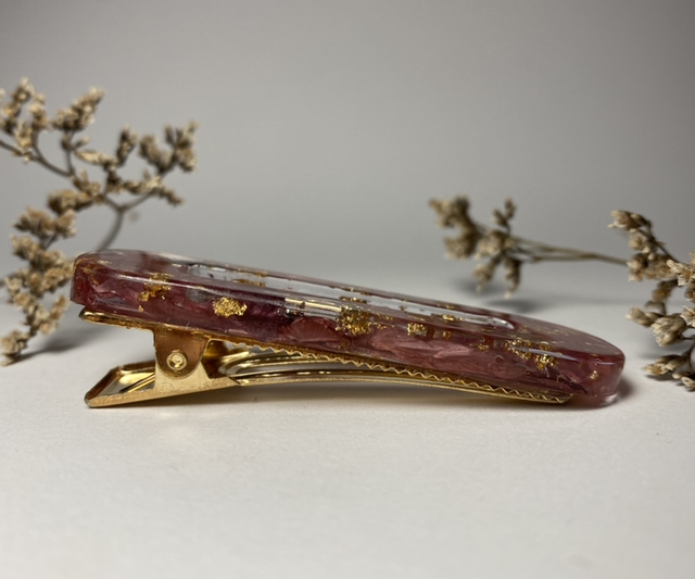 Barrettes rectangle Coquelicot