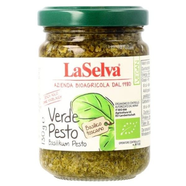 LaSelva Verde Pesto - Basilikum Pesto, 130g Glas