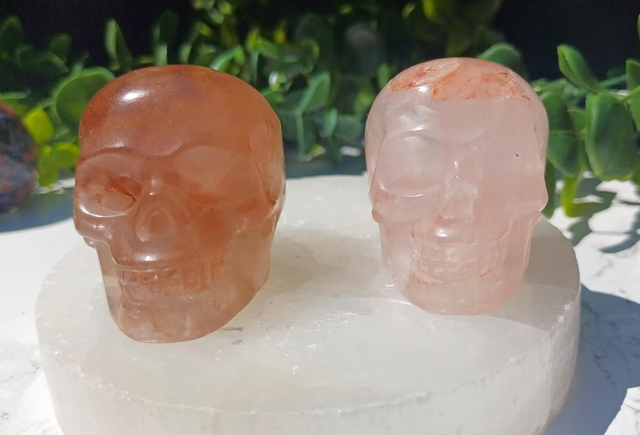 Fire Quartz (Heamatoid Quartz) Skulls