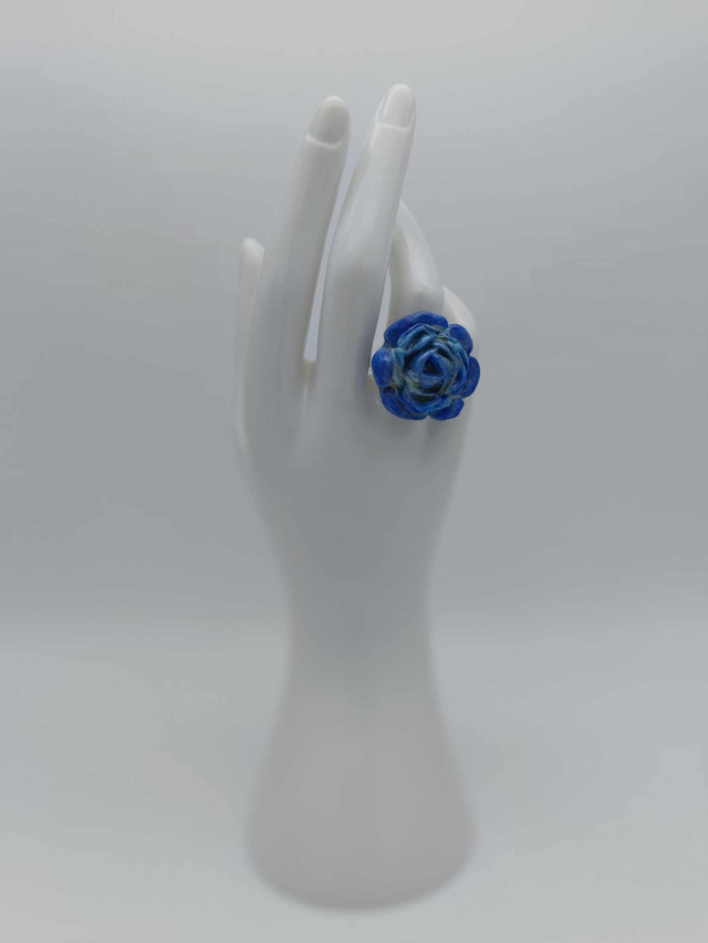 Bague en porcelaine froide Grande fleur