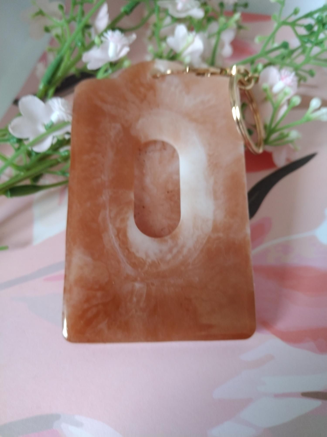 Étui marron marbré blanc 