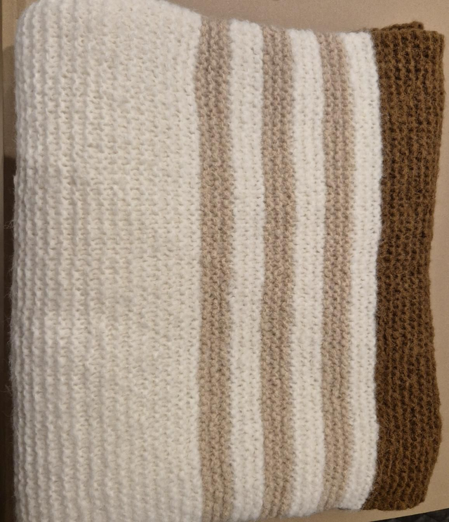 Chunky Striped Blanket (150cm x 160cm)