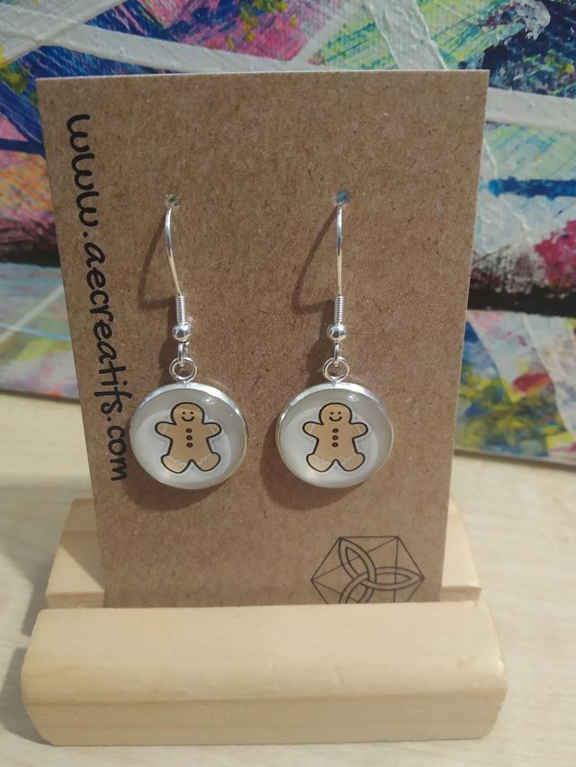 Boucles d&#039;oreilles cabochons Mannele 