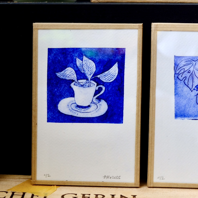 Pothos en tasse - petite estampe 10x15, no 2/2