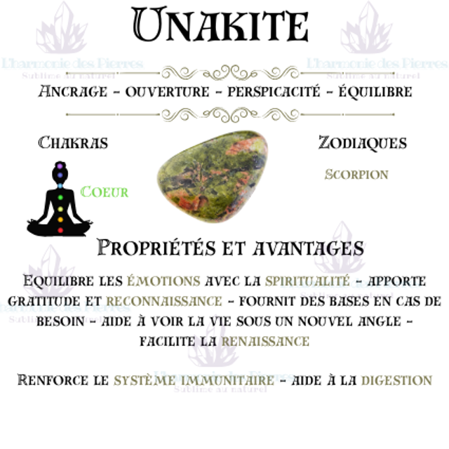 Bracelet Unakite 10 mm " confiance "