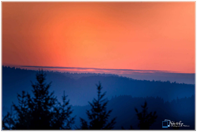 Tirage d'art : Jura Soleil en Feu