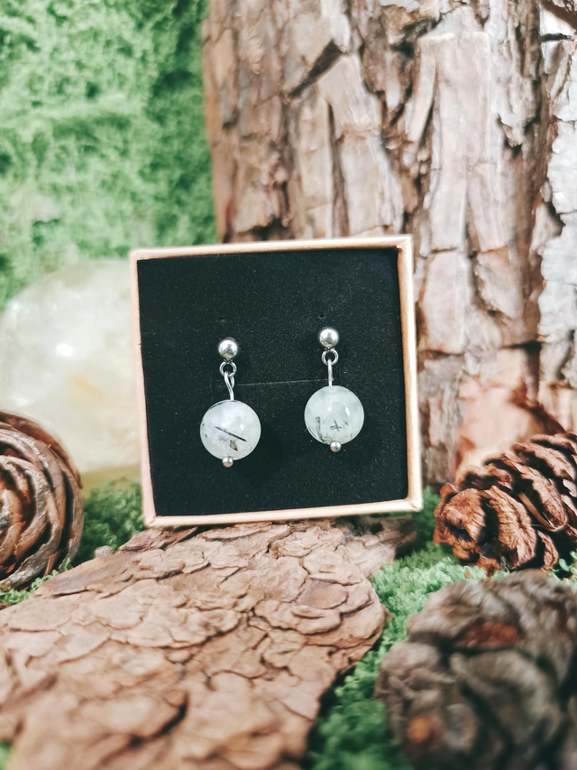 BOUCLES - LA DRUIDESSE (préhnite)