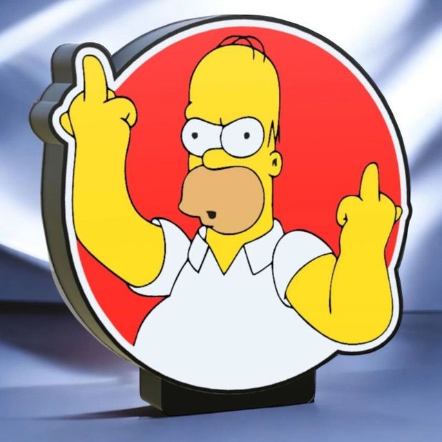 Lampe 3D Homer Simpson LED - L’humour et la gourmandise illuminent ton espace ! 