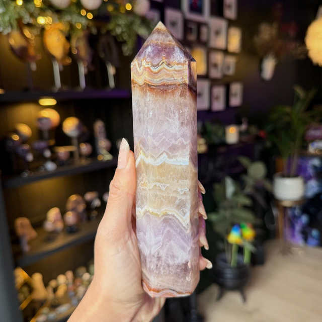 Amethyst with Crazy Lace Agate Tower R54Q4B (5)