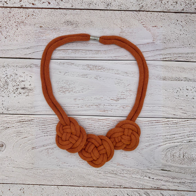 Three Knot Rope Necklace
