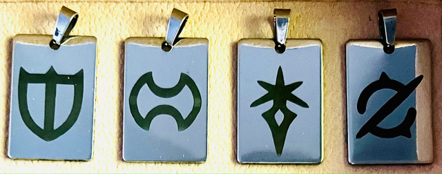 Collier acier inoxydable - Plaque miroir - Final Fantasy XIV - Job