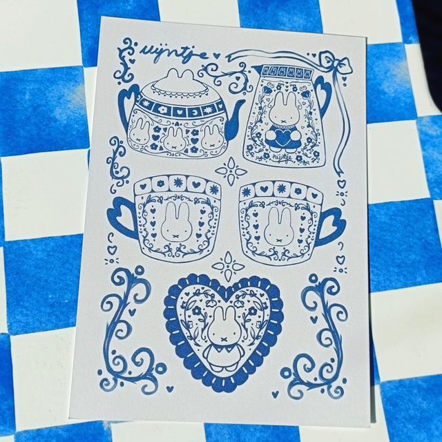 love is stored in the bunny - A6 print