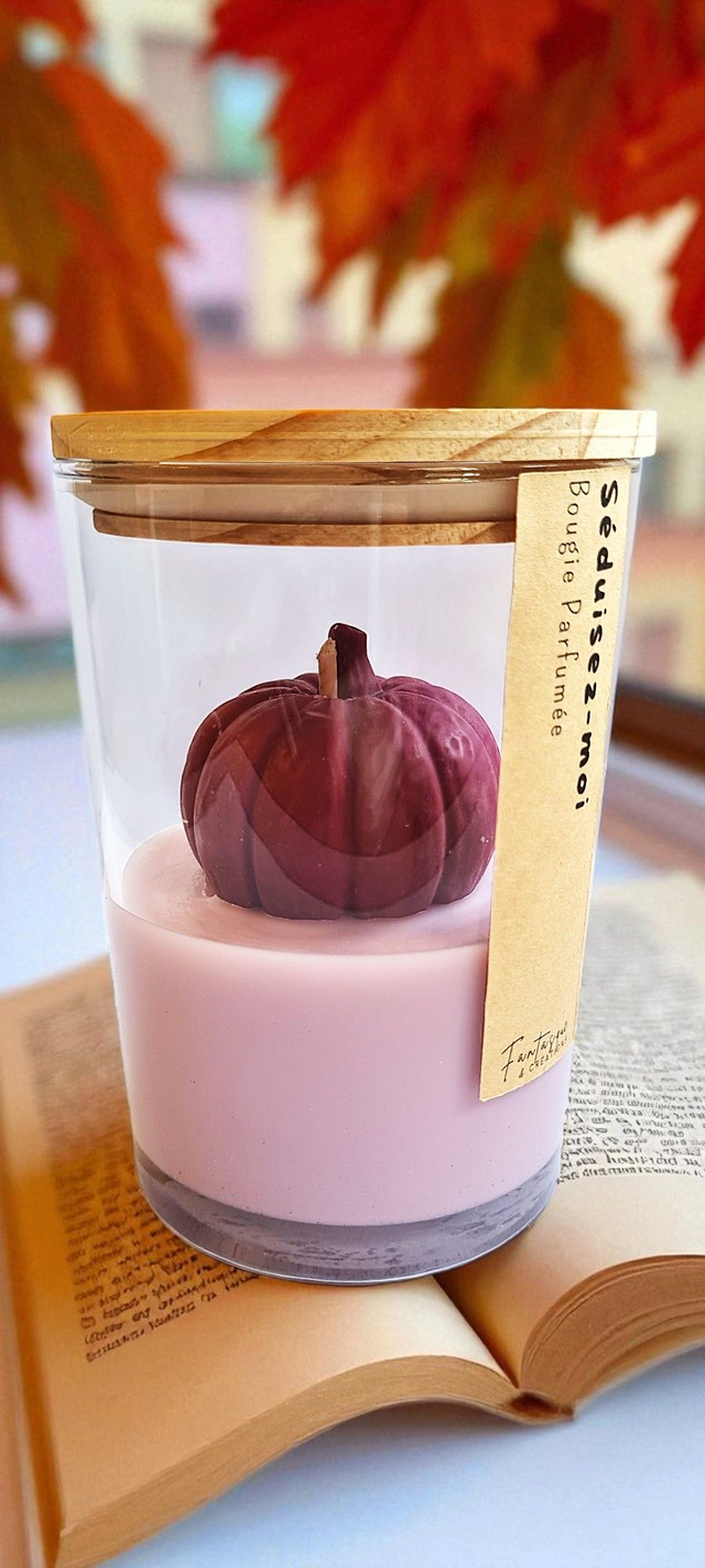 💜 Bougie parfumée décorée – Séduisez-moi