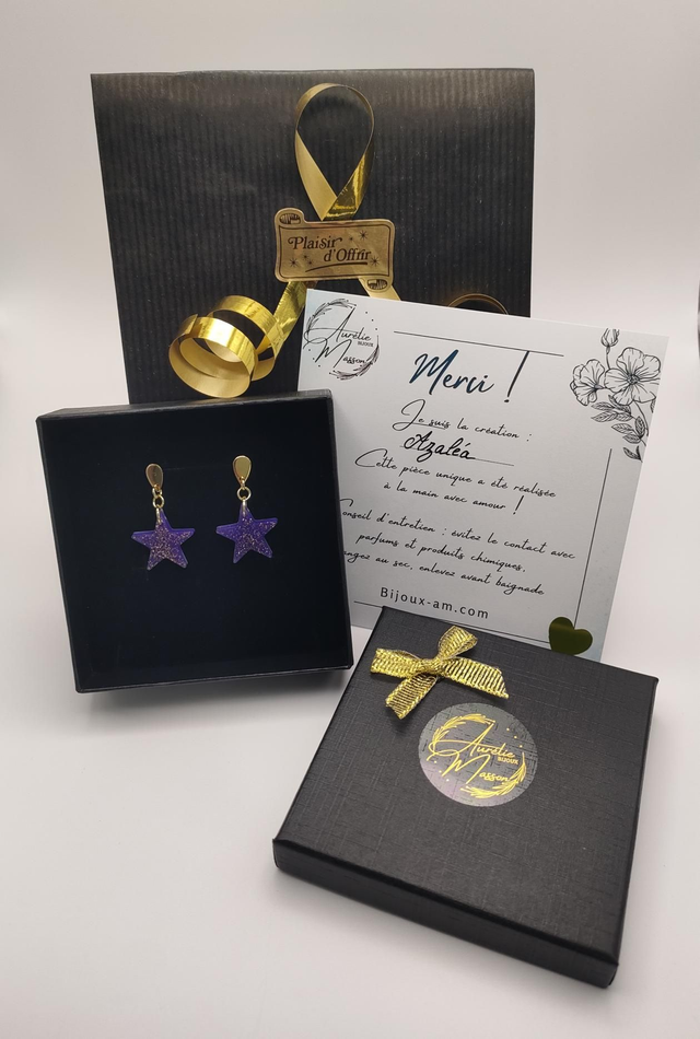 Boucles d'oreilles "Azaléa"