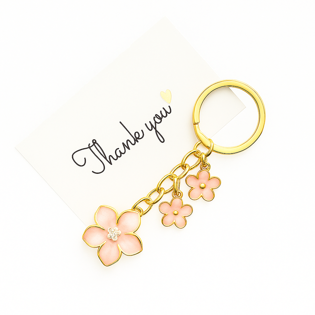 Zarter Kirschblüten Schlüsselanhänger – Elegantes Accessoire für Frauen & Mädchen
