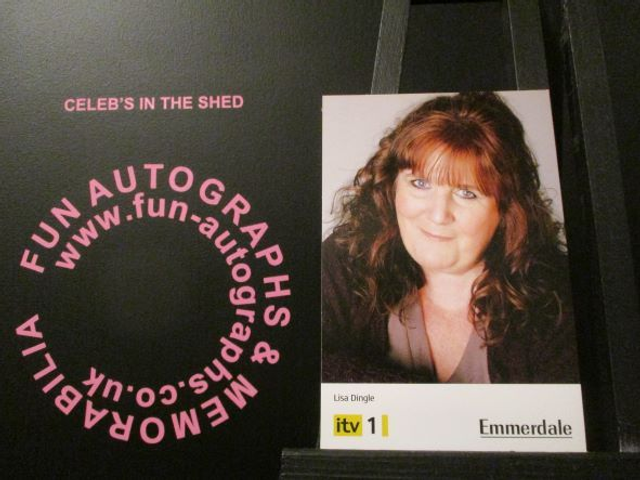 Jane Cox (Lisa Dingle) Original Emmerdale Yellow &amp; Black Itv1 Logo Cast Card (SEE PIC)