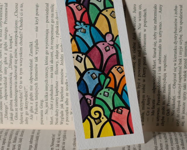 PTAKI zakładka do książki, ręcznie malowana akwarela 