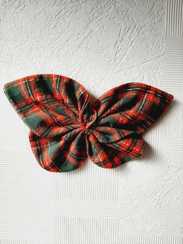 Barrette papillon  &quot;Noël chic&quot; 